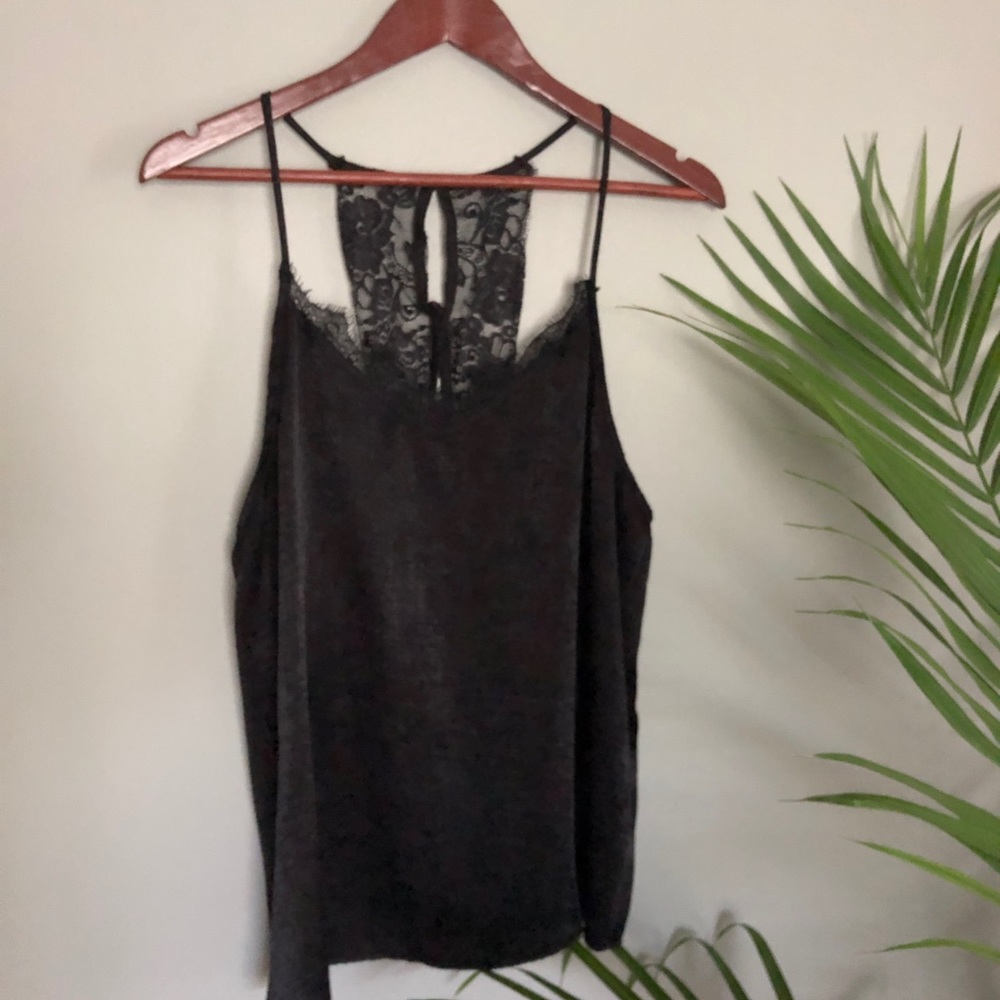 Stitch Fix Black Lace & Satin Cami Size L